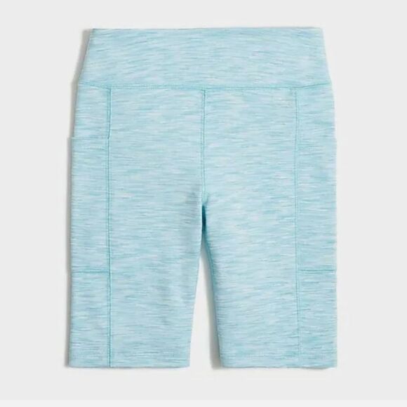 J. CREW SPACE-DYED BIKE SHORTS AQUA BLUE/WHITE PLUS SIZE 3X NWT - Picture 1 of 4